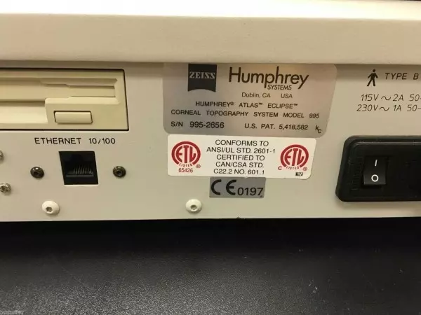 Carl Zeiss Humphrey Atlas 995 Corneal Topography System