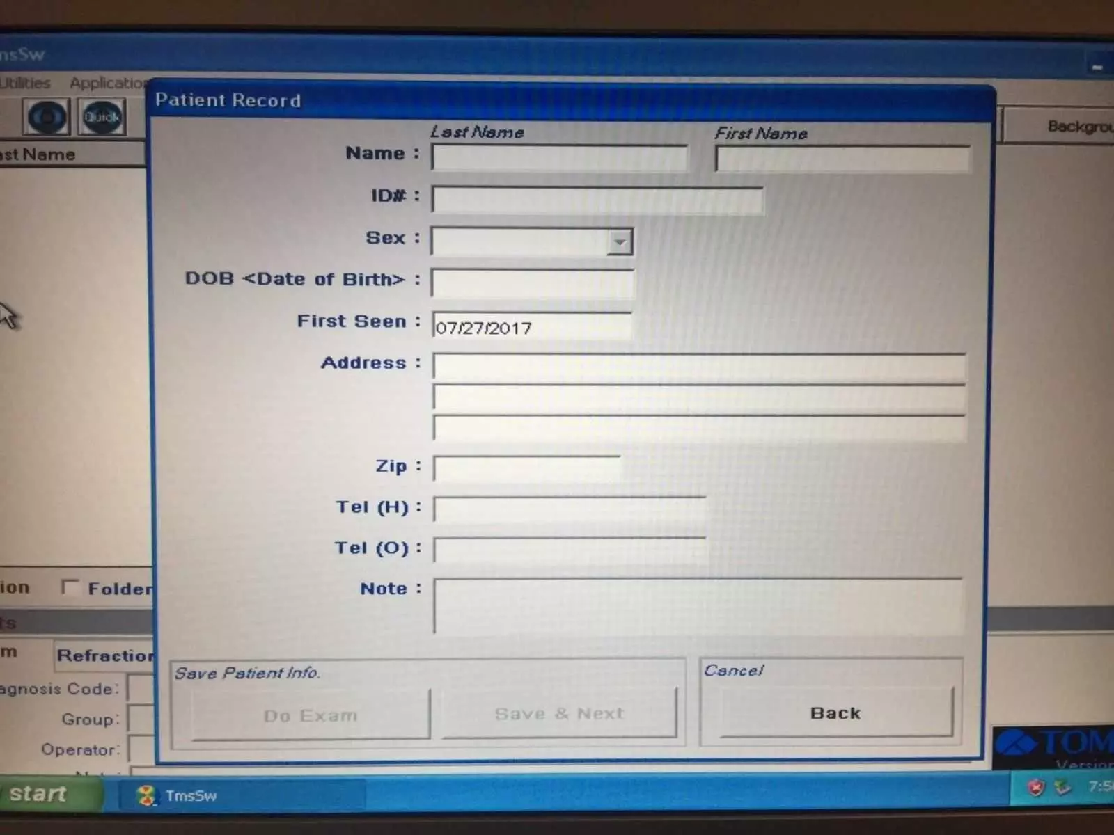 Tomey TMS-4 Corneal Topographer System