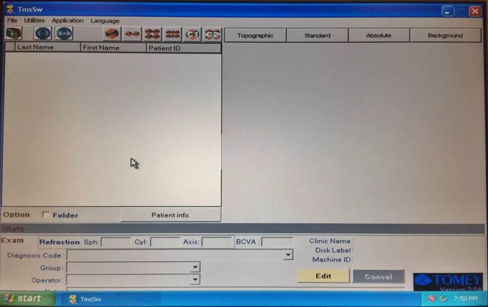 Tomey TMS-4 Corneal Topographer System